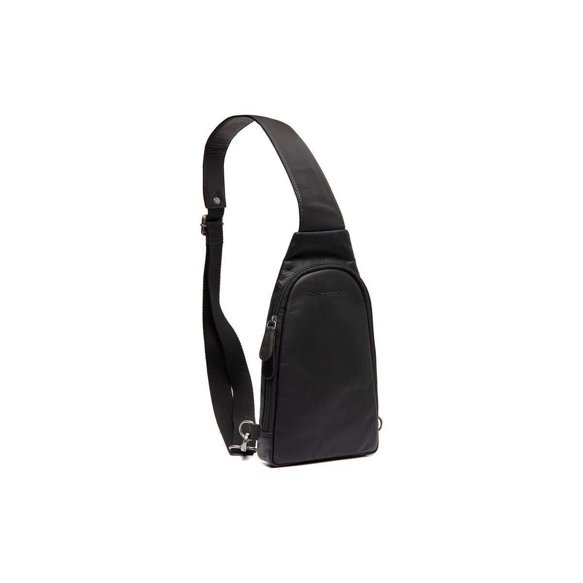Leather Sling Bag Bowey pour Femme in Classic 100% Full-Grain Leather - Full Exterior Front Profile View | Acheter en ligne