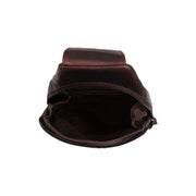 Brown Leather Sling Bag Bowey pour Femme, detail view 3
