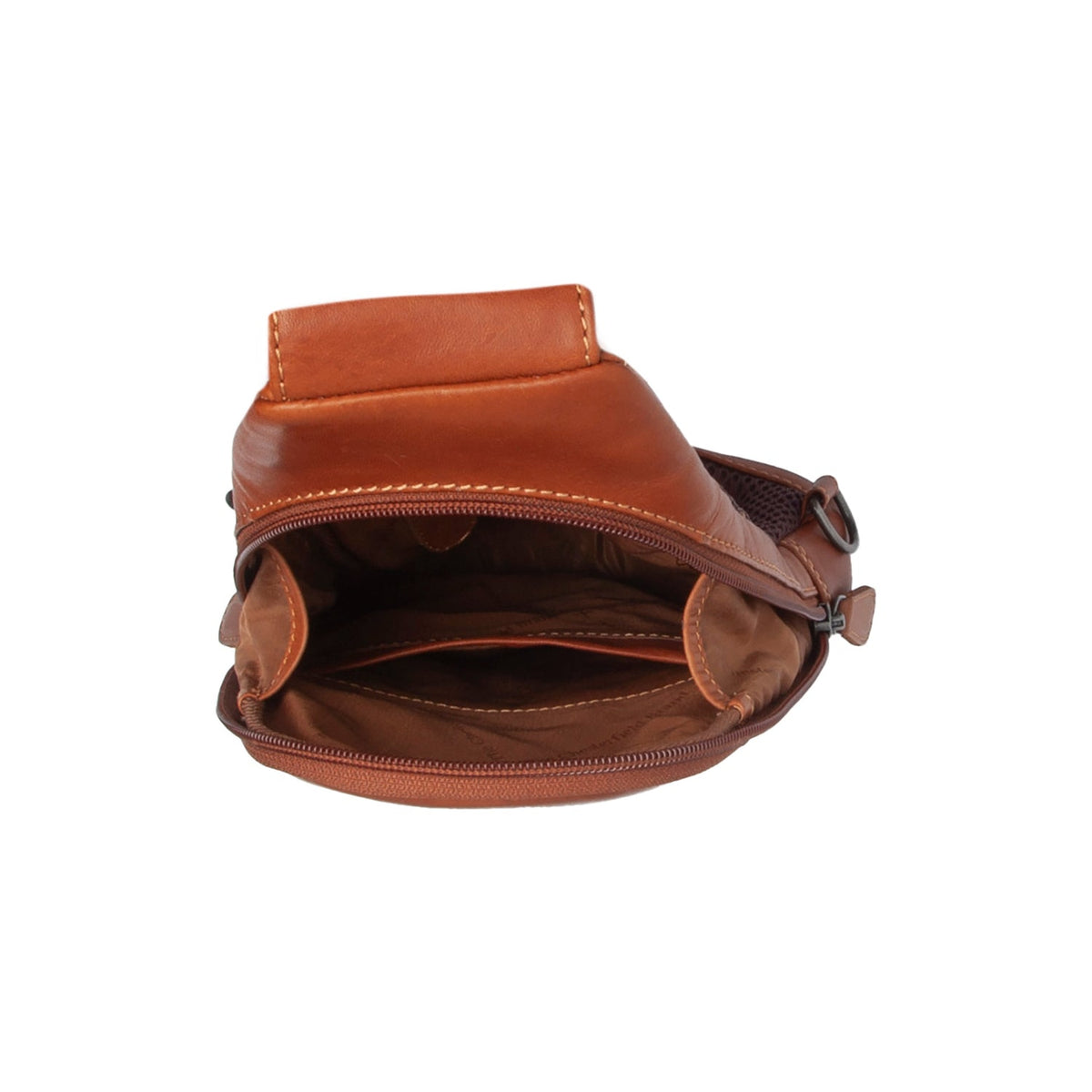 Cognac Leather Sling Bag Bowey pour Femme, detail view 4