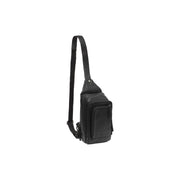 Leather Sling Bag Riga pour Femme in Classic 100% Full-Grain Leather - Full Exterior Front Profile View | Acheter en ligne