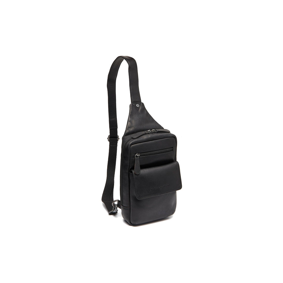 Leather Sling Bag Turelle pour Femme in Classic 100% Full-Grain Leather - Full Exterior Front Profile View | Acheter en ligne