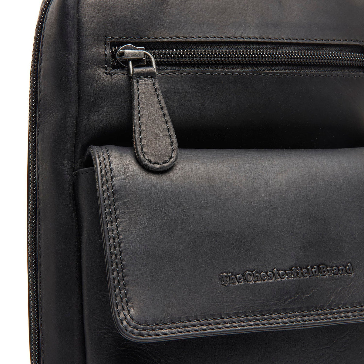 Leather Sling Bag Turelle pour Femme - Structured Side Profile Showing Gusset Depth &amp; Expansion Capacity