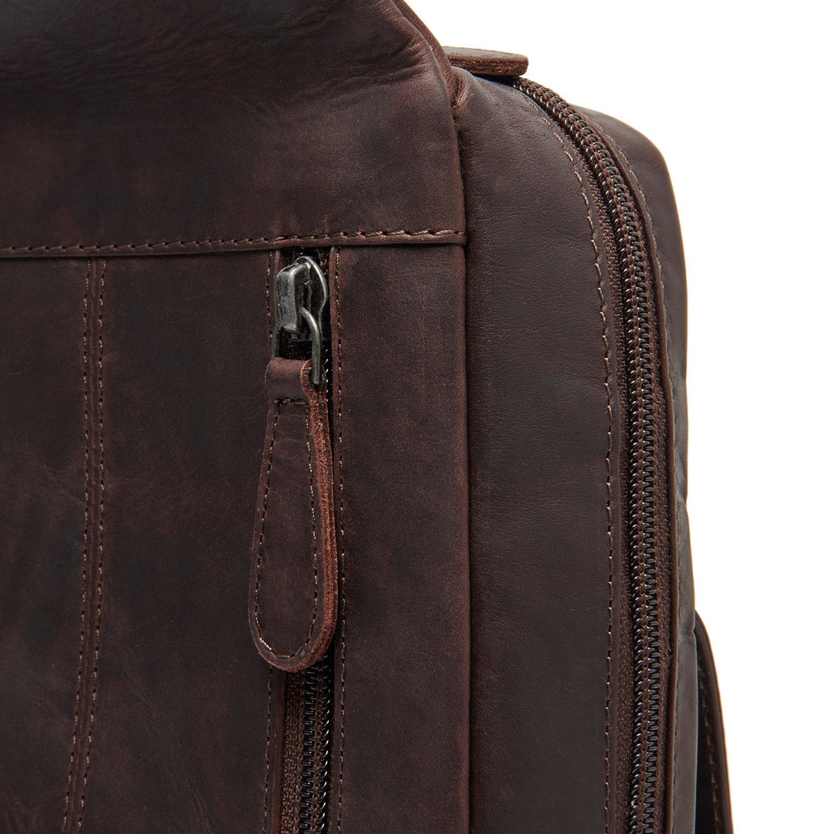 Brown Leather Sling Bag Turelle pour Femme, detail view 3