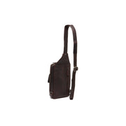 Brown Leather Sling Bag Turelle pour Femme, detail view 6