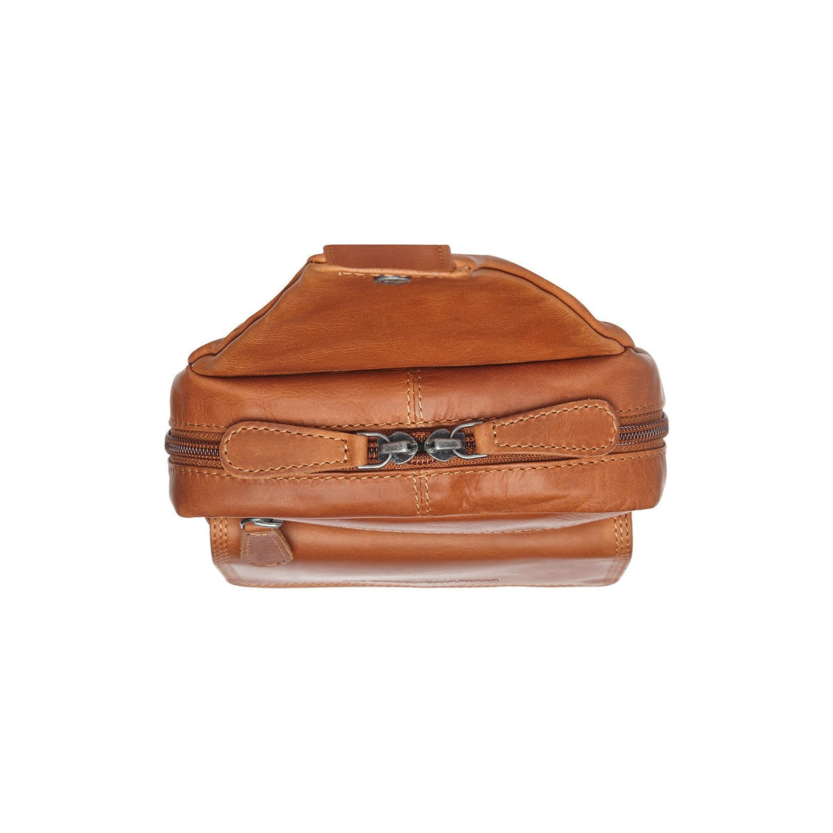 Cognac Leather Sling Bag Turelle pour Femme, detail view 3