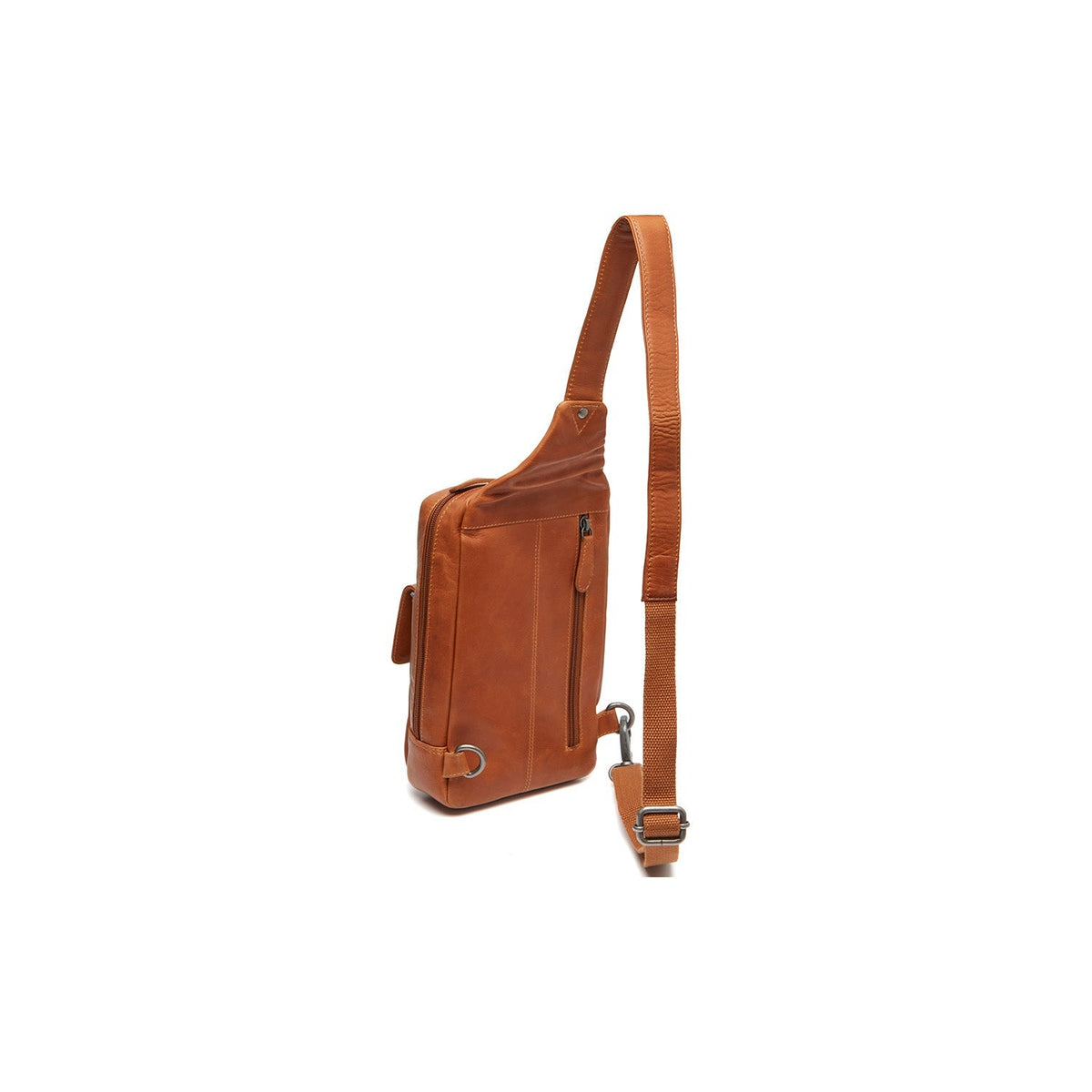 Cognac Leather Sling Bag Turelle pour Femme, detail view 5