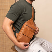 Leather Sling Bag Turelle pour Femme – Vue produit alternative 2