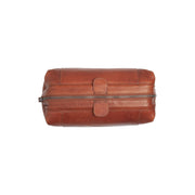
Cognac Leather Toiletry Bag Biassa, detail view 3