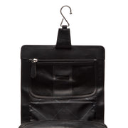 Vue détaillée of Classic Collar &amp; Heavy-Duty Zipper Hardware on Rosario Full-Grain Leather Toiletry Bag pour Femme