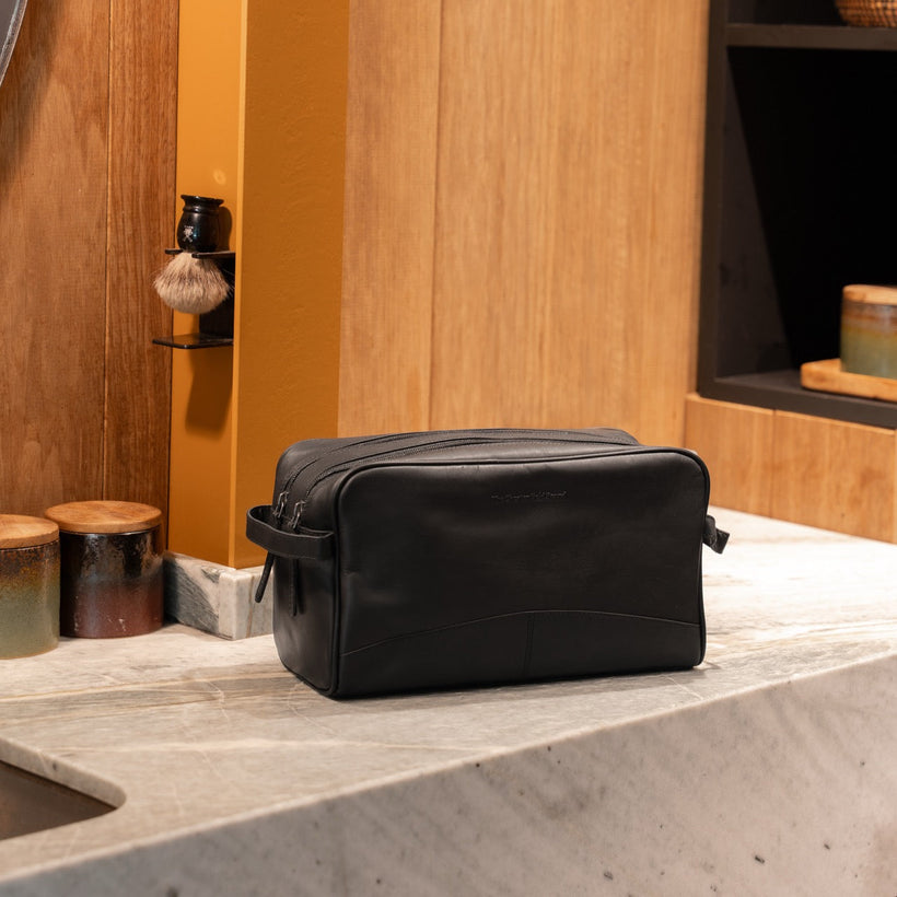Stefan Full-Grain Leather Toiletry Bag pour Femme