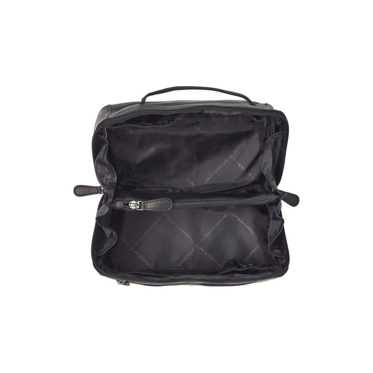 Trevia Full-Grain Leather Toiletry Bag pour Femme - Vue de profil avec coupe de manche ergonomique