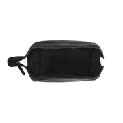 Vince Full-Grain Leather Toiletry Bag pour Femme - Vue de profil avec coupe de manche ergonomique