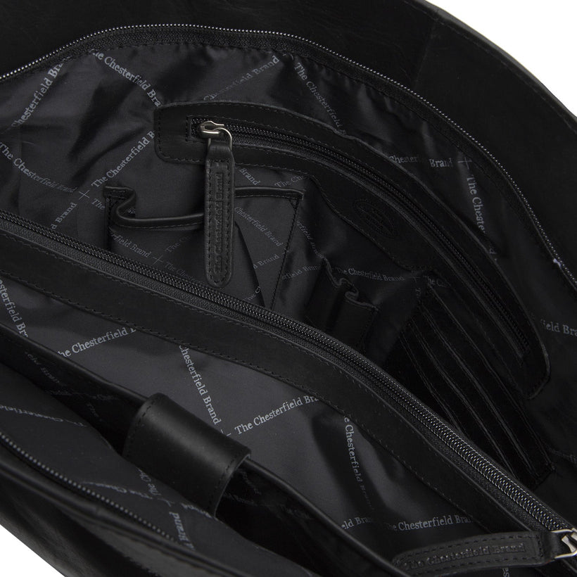 Classic 100% Full-Grain leather Bag - Rear Perspective Showing Reinforced Leather Straps & Stitching