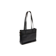 Estella Full-Grain Leather Tote Bag pour Femme in Classic 100% Full-Grain Leather - Full Exterior Front Profile View | Acheter en ligne