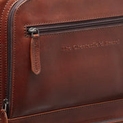 
Vue détaillée of Classic Collar & Heavy-Duty Zipper Hardware on Leather Trolley San Marino pour Femme
