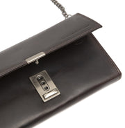 Solid Antique Brass Hardware &amp; Heavy-Duty Dual Zipper Detail on Bora Full-Grain Leather Waiter Wallet pour Femme
