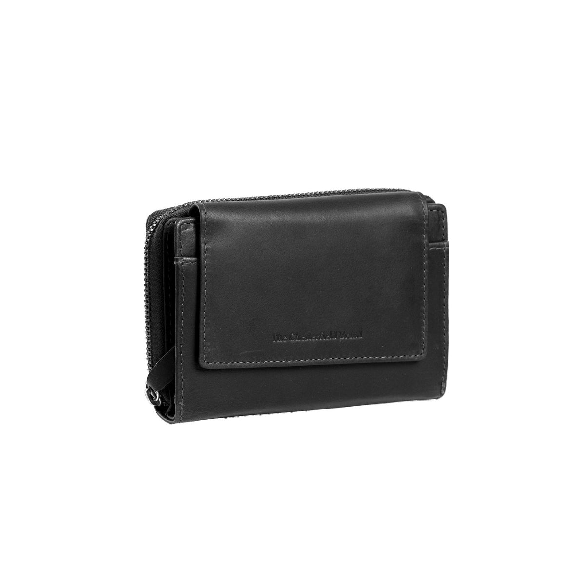 Ascot Full-Grain Portefeuille en Cuir pour Femme in Classic 100% Full-Grain Leather - Full Exterior Front Profile View | Acheter en ligne