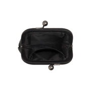 Calvia Full-Grain Portefeuille en Cuir pour Femme - Structured Side Profile Showing Gusset Depth &amp; Expansion Capacity