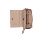 Classic 100% Full-Grain leather Wallet - Rear Perspective Showing Reinforced Leather Straps &amp; Stitching