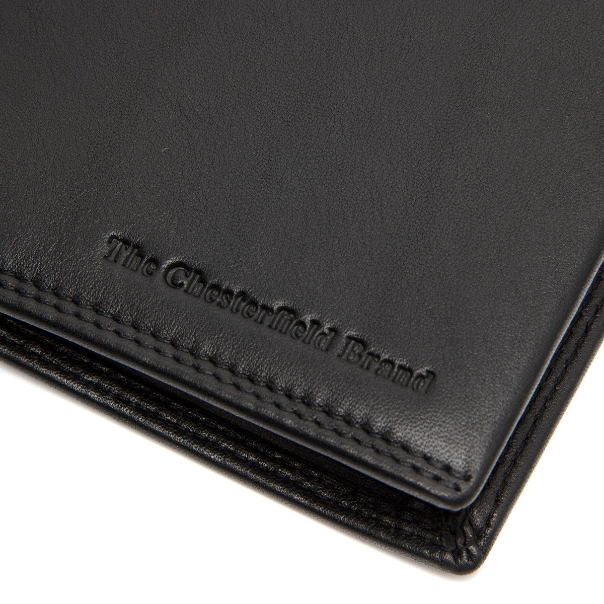 Solid Antique Brass Hardware &amp; Heavy-Duty Dual Zipper Detail on Hanson Full-Grain Portefeuille en Cuir pour Homme