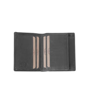 Classic 100% Full-Grain leather Wallet - Rear Perspective Showing Reinforced Leather Straps &amp; Stitching