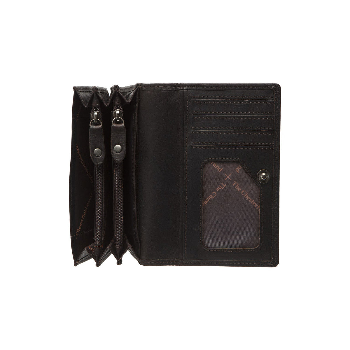 
Classic 100% Full-Grain leather Wallet - Perspective arrière montrant les bretelles en cuir renforcées