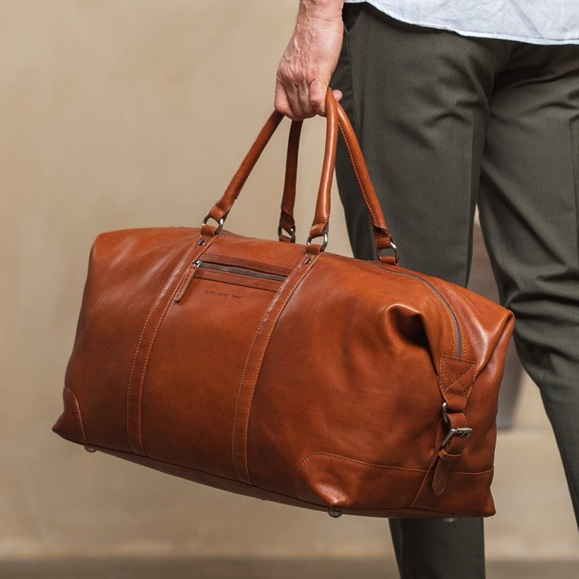 Cavoli Full-Grain Leather Weekender Bag pour Femme