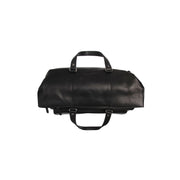Lazio Full-Grain Leather Weekender Bag pour Femme - Structured Side Profile Showing Gusset Depth &amp; Expansion Capacity