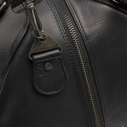 Volenza Full-Grain Leather Weekender Bag pour Femme - Structured Side Profile Showing Gusset Depth &amp; Expansion Capacity