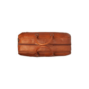 Cognac Leather Weekender Trolley Jayven pour Femme, detail view 5