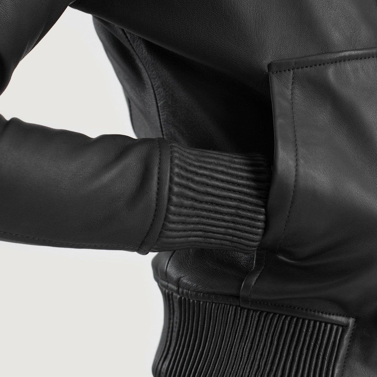 
Luna Hooded Blouson Bombardier en Cuir pour Femme – alternate product view 6