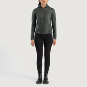 
Luna Hooded Blouson Bombardier en Cuir pour Femme – alternate product view 3