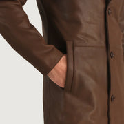 Mateo Manteau en Cuir pour Homme – Vue produit alternative 6