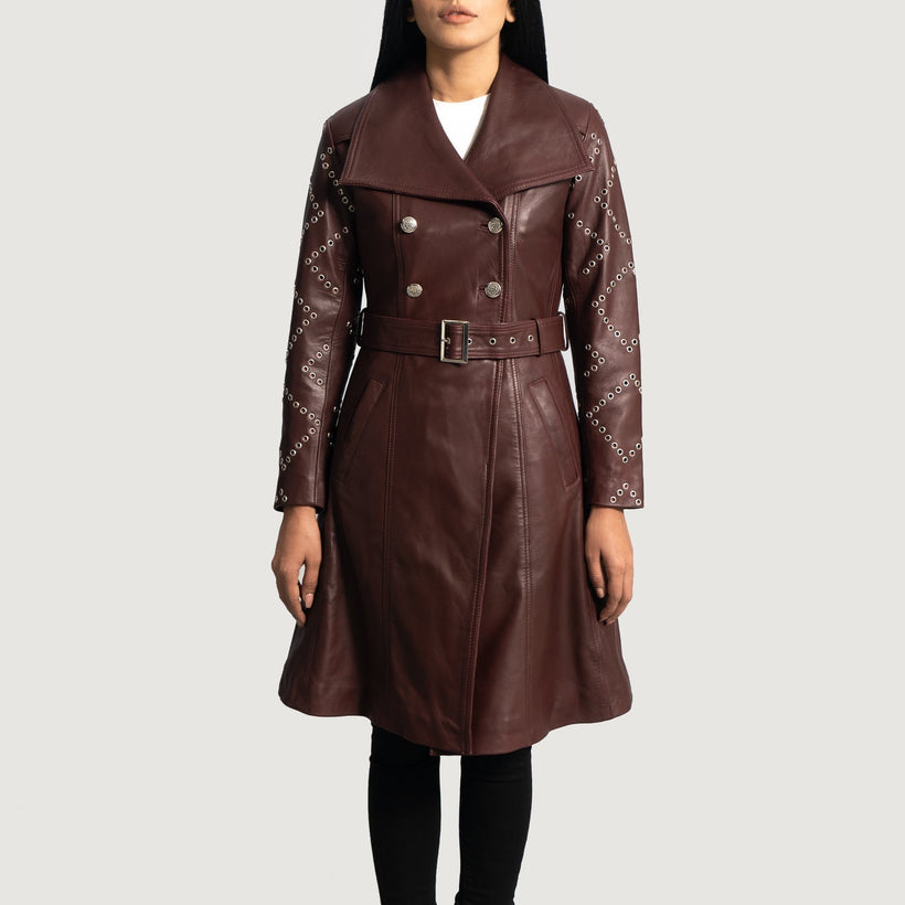 Missoni Bordeaux Trench-Manteau en Cuir en Cuir pour Femme