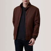 
Morrison Marron Canvas Blouson Bombardier en Cuir pour Homme For Men in Brown Waxed Cotton Canvas - Vue de face & silhouette ajustée | Acheter en ligne