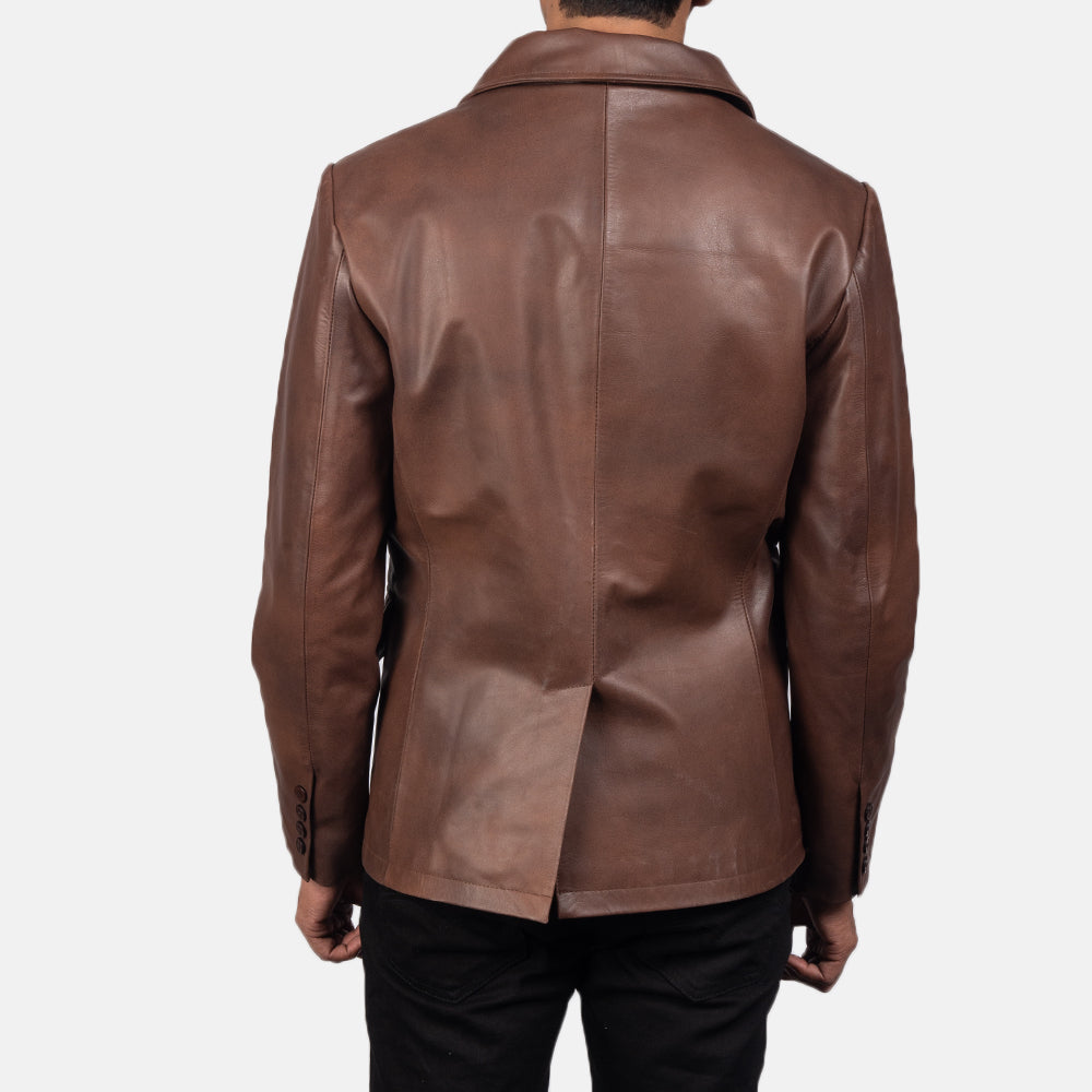 Authentic Cowhide Leather with Pull-up Finish Grain Texture &amp; Heavy-Duty Seam Stitching Detail