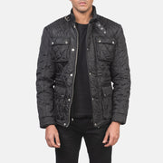 
Nelson Matelassé Noir Windbreaker Veste en Cuir pour Homme in Black Polyester - Vue de face & silhouette ajustée | Acheter en ligne