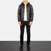 
Nintenzo Blouson Bombardier en Cuir pour Homme – alternate product view 3