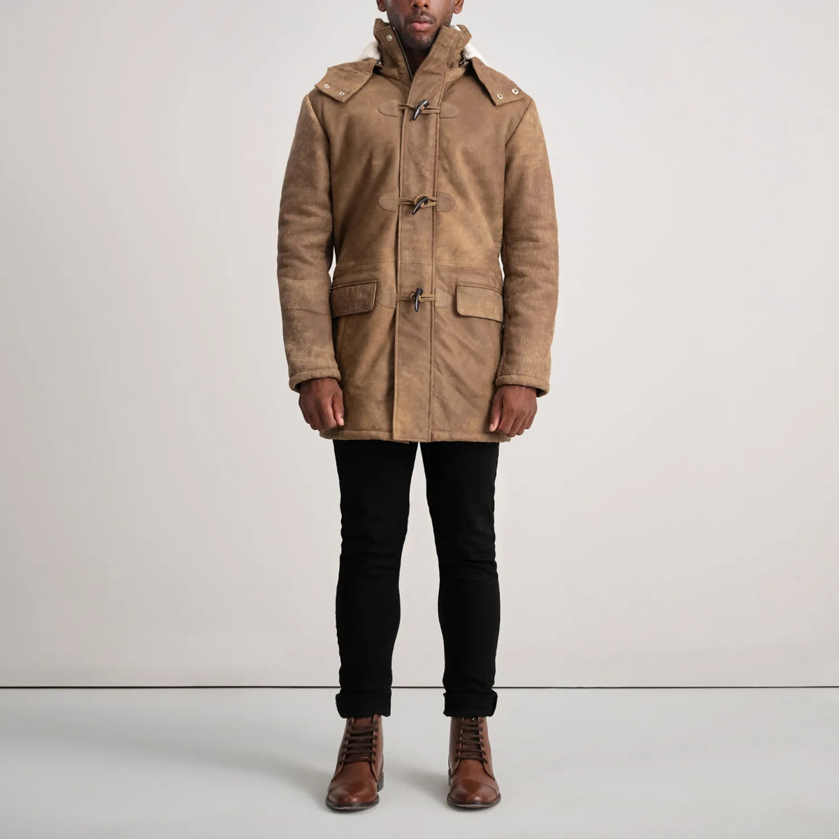 Nolan Manteau en Cuir pour Homme – Vue produit alternative 3