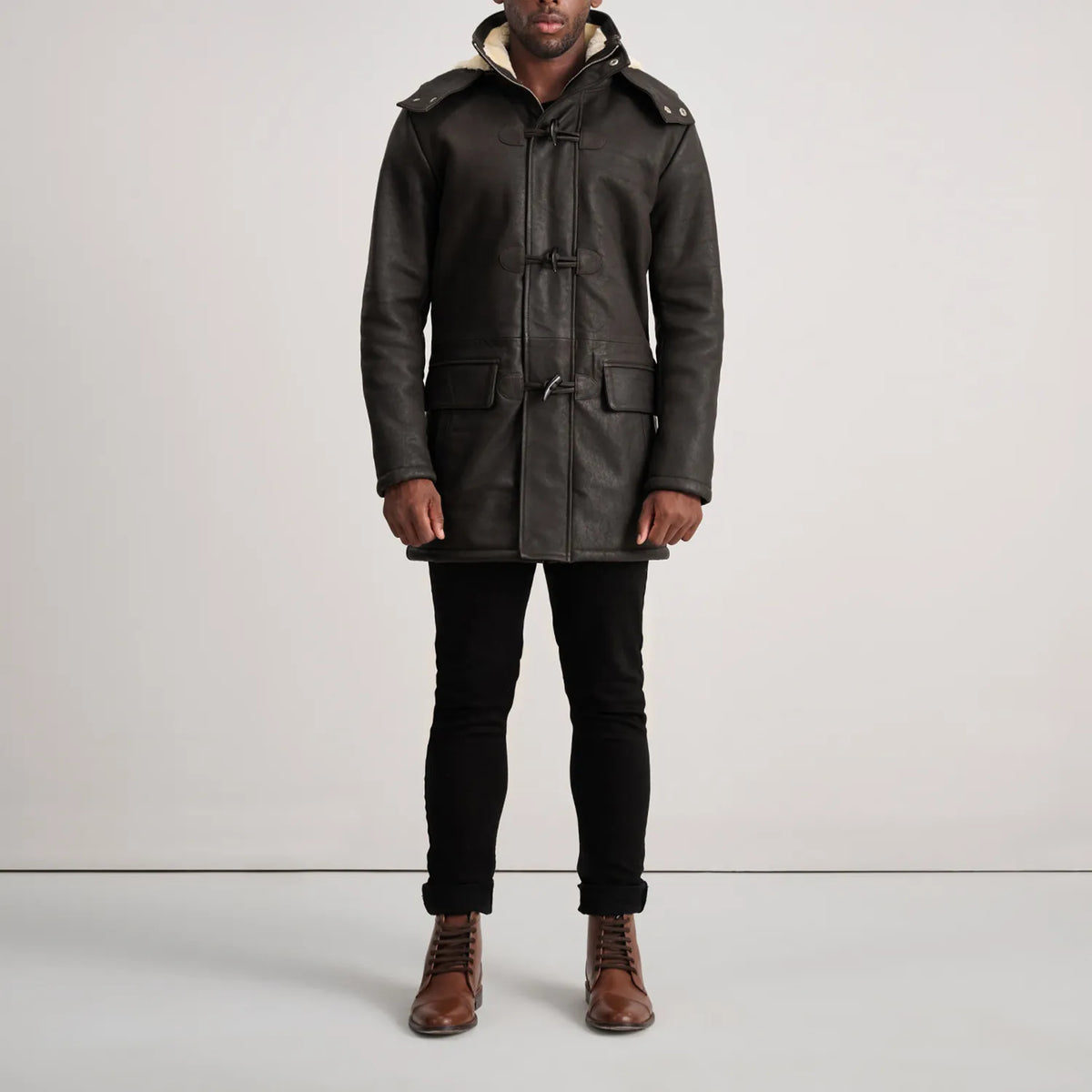 Nolan Manteau en Cuir pour Homme – Vue produit alternative 3
