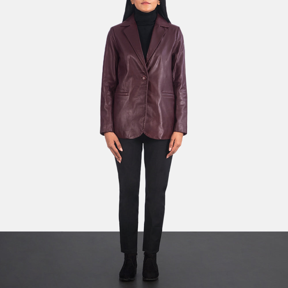 Norma Blazer en Cuir pour Femme – Vue produit alternative 3