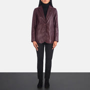 Norma Blazer en Cuir pour Femme – Vue produit alternative 3