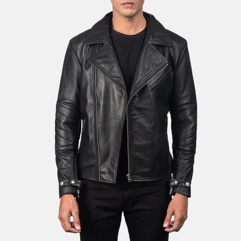 Raiden Veste Motard en Cuir pour Homme