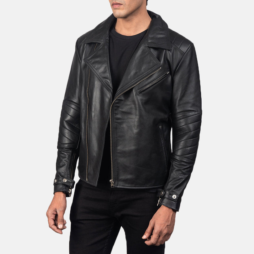 Raiden Veste Motard en Cuir pour Homme