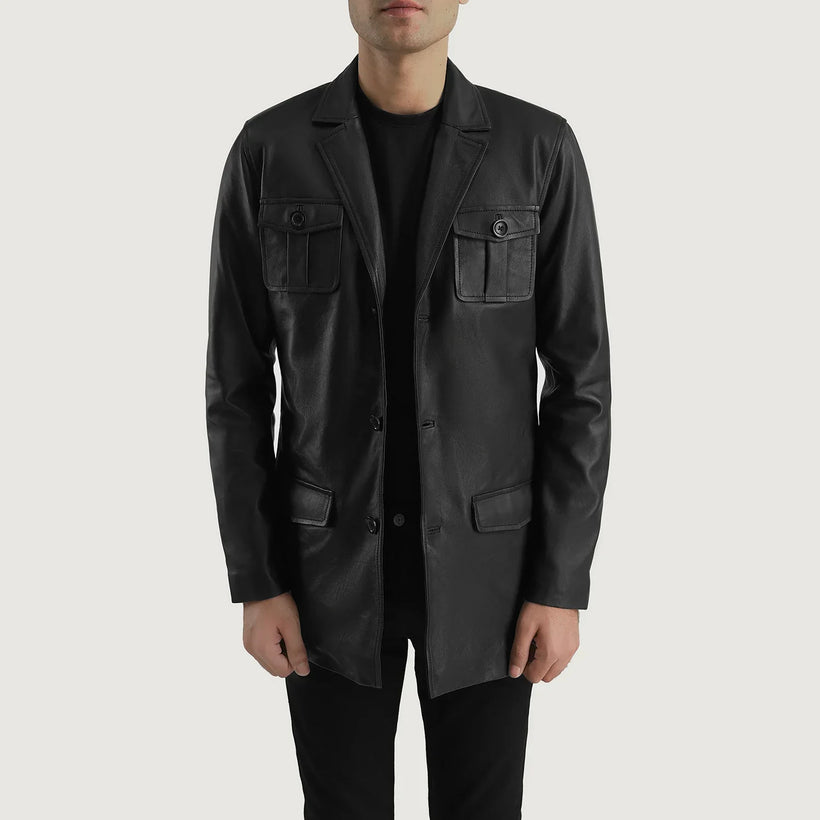 Ray Cutler Veste en Cuir pour Homme