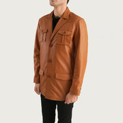 Ray Cutler Veste en Cuir pour Homme – Vue produit alternative 2