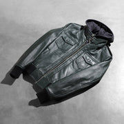 Roslyn Hooded Blouson Bomber en Cuir pour Femme – Vue produit alternative 8