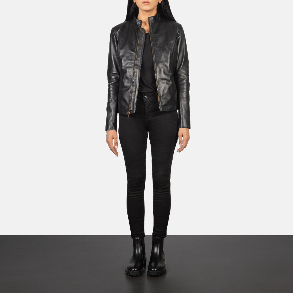 
Rumella Veste Motard en Cuir pour Femme – alternate product view 3