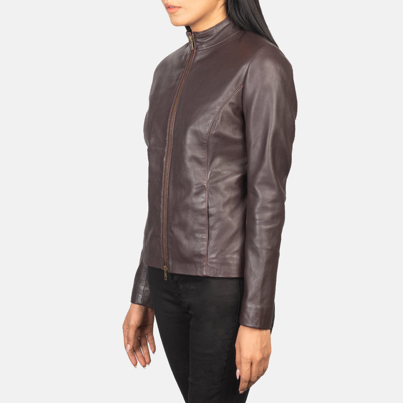 Rumella Veste Motard en Cuir pour Femme