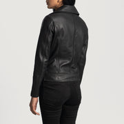 
Rumy Bordeaux Veste Motard en Cuir pour Femme – alternate product view 5